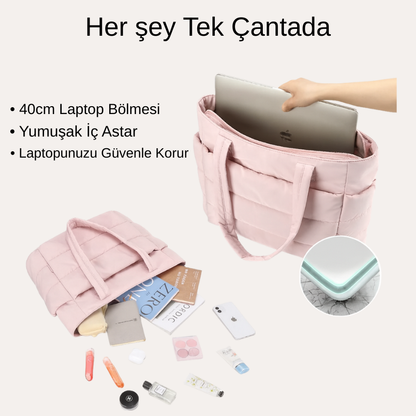 Lerossa | Kapitone Tote Çanta